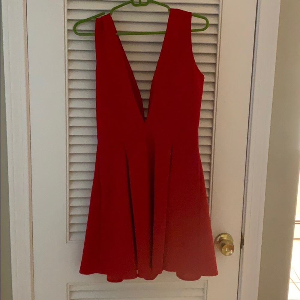 Red cocktail dress